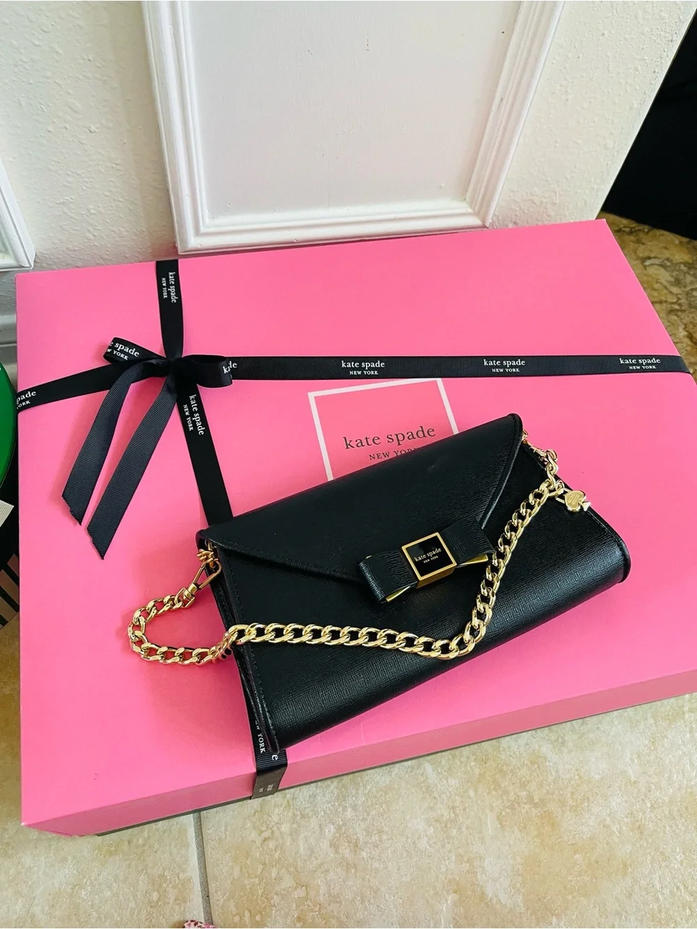 Kate Spade New York Shoulder Bag Gold Chain Strap